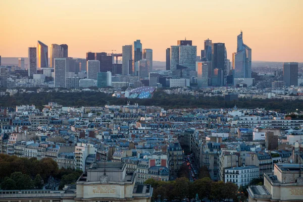 París Francia Octubre 2015 Vista Del Atardecer Desde Torre Eiffel —  Fotos de Stock