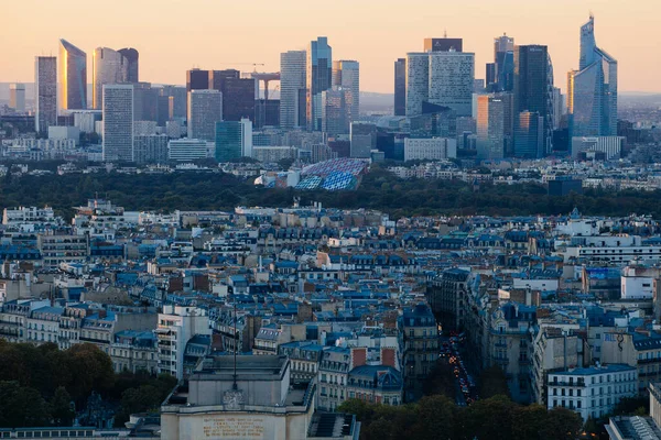 Parigi Francia Ottobre 2015 Vista Sul Tramonto Dalla Torre Eiffel — Foto Stock