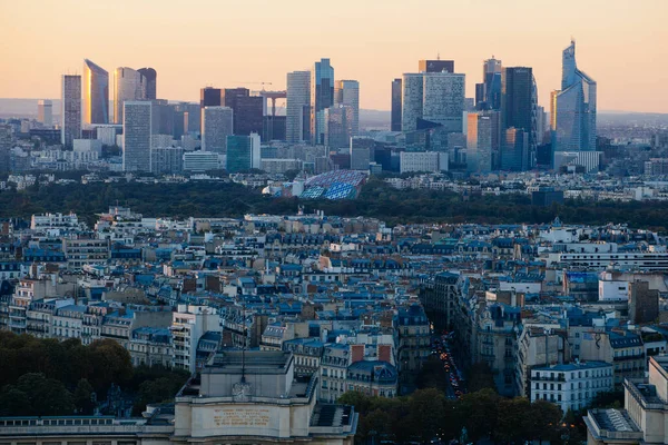 Parigi Francia Ottobre 2015 Vista Sul Tramonto Dalla Torre Eiffel — Foto Stock