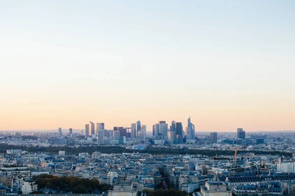 Parigi Francia Ottobre 2015 Vista Sul Tramonto Dalla Torre Eiffel — Foto Stock