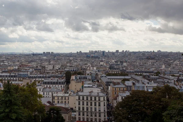 Paříž Francie Října2016 Montmartre Lidé Dívají Město Průzkumné Plošiny — Stock fotografie