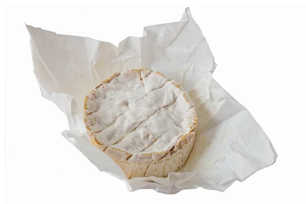 Delicios Camembert Ost Isolering Vit — Stockfoto