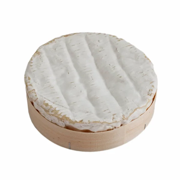 Delícios Queijo Camembert Isolamento Branco — Fotografia de Stock