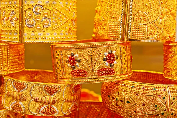 Turkish Golden Jewelry Store Istanbul — Stock Photo, Image