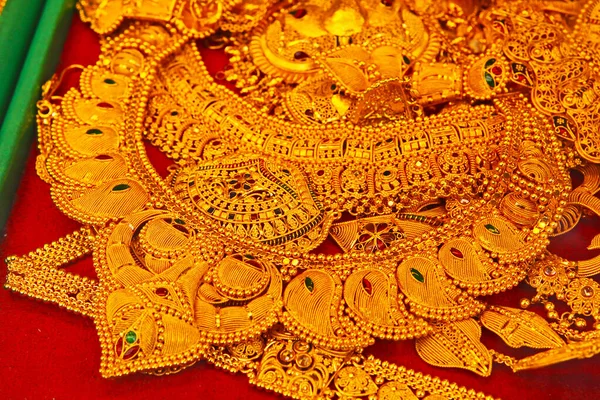 Turkish Golden Jewelry Store Istanbul — Stock Photo, Image