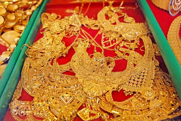 Turkish Golden Jewelry Store Istanbul — Stock Photo, Image