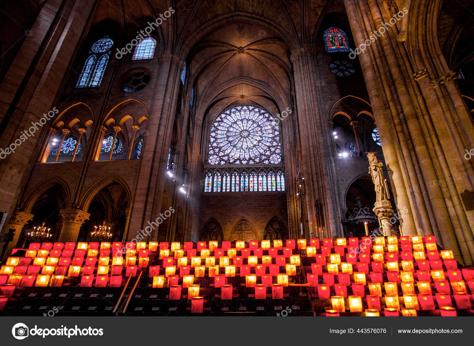 Париж Октября Собор Парижской Богоматери Интерьер Октября 2016.
