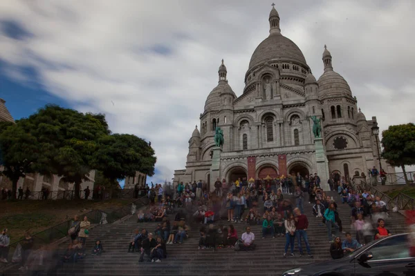 Paris France October Sacre Coeur Basilica Summer Day Large Medieval — Stock Photo, Image