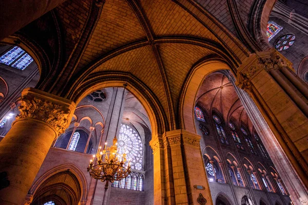 Parijs Oktober Notre Dame Paris Kathedraal Interieur Oktober 2016 Notre — Stockfoto