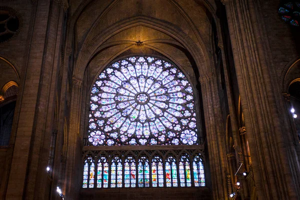 Parijs Oktober Notre Dame Paris Kathedraal Interieur Oktober 2016 Notre — Stockfoto