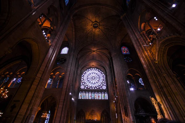 Parijs Oktober Notre Dame Paris Kathedraal Interieur Oktober 2016 Notre — Stockfoto