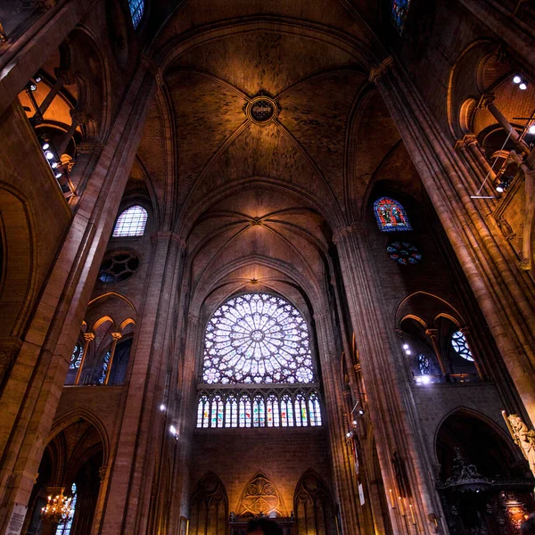 Parigi Ottobre Interno Della Cattedrale Notre Dame Paris Ottobre 2016 — Foto Stock