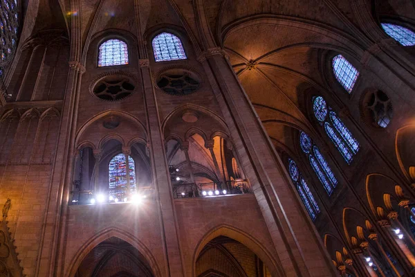 Paris Oktober Notre Dame Paris Cathedral Interior Den Oktober 2016 — Stockfoto