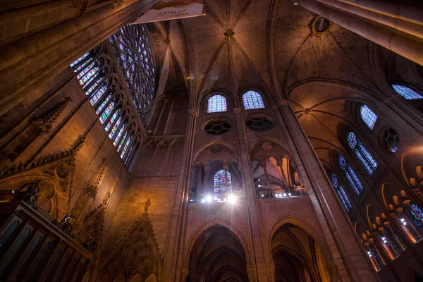 Paris Oktober Inneneinrichtung Der Kathedrale Notre Dame Paris Oktober 2016 — Stockfoto