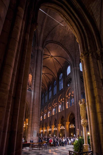 Paris Oktober Inneneinrichtung Der Kathedrale Notre Dame Paris Oktober 2016 — Stockfoto