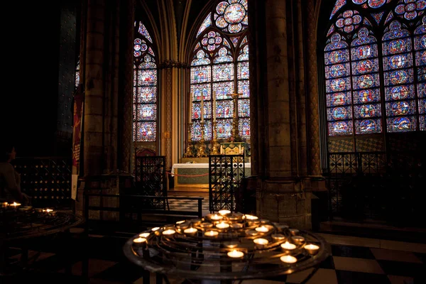 Parijs Oktober Notre Dame Paris Kathedraal Interieur Oktober 2016 Notre — Stockfoto