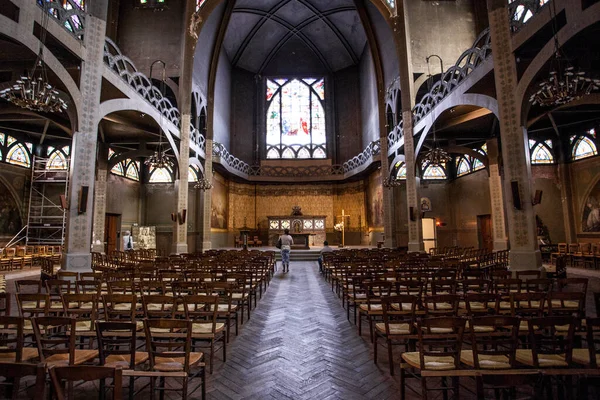 Paris France 1Er Octobre 2016 Vue Intérieure Cathédrale Saint Jean — Photo