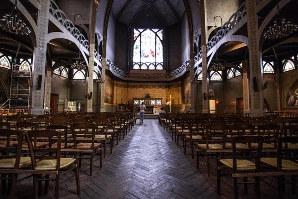 Paris Frankrike Oktober 2016 Inredningsvy Över Saint Jean Montmartre Cathedral — Stockfoto