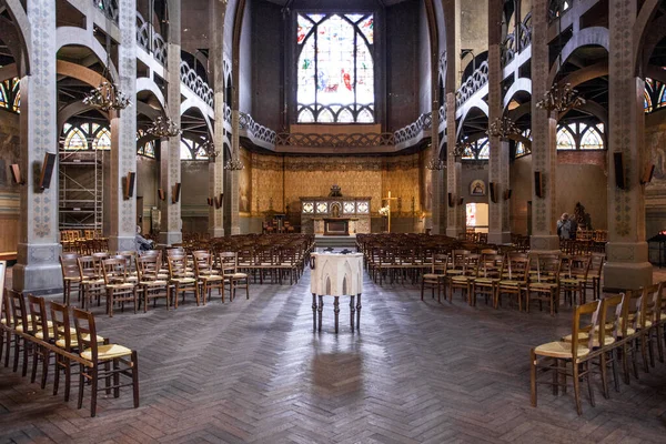 Paris Frankrike Oktober 2016 Inredningsvy Över Saint Jean Montmartre Cathedral — Stockfoto