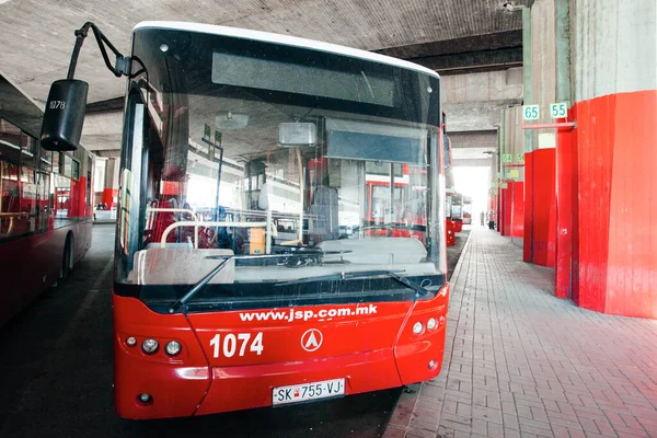 Skopje Macedonia Juli 2016 Dubbeldekker Bus Speciaal Ontworpen Voor Skopje — Stockfoto