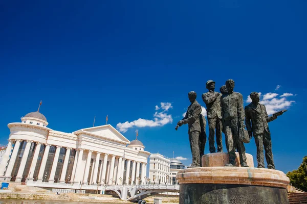 Skopje North Macedonia Julky 2018 Statues Historical City Centre Skopje — 图库照片