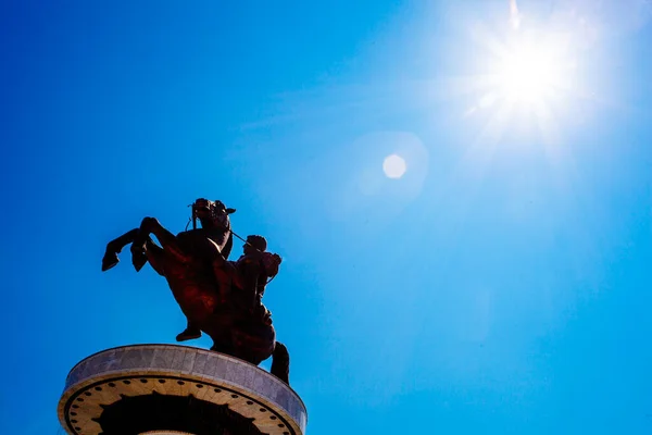 Skopje Macedonia Del Nord Luglio 2018 Statue Nel Centro Storico — Foto Stock