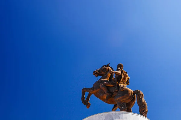 Skopje Macedonia Del Norte Julio 2018 Estatuas Centro Histórico Skopje —  Fotos de Stock