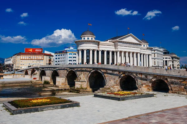 Skopje Macedonia Del Norte Julio 2018 Museo Arqueológico Macedonia Puente — Foto de Stock