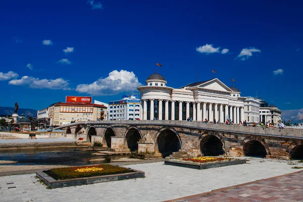 Skopje Macedonia Del Norte Julio 2018 Museo Arqueológico Macedonia Puente — Foto de Stock