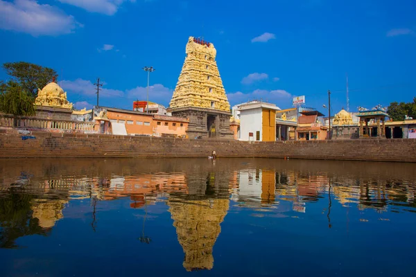 Kanchipuram India Jan Indiase Toeristen Verkennen Ancinet Tempels Van Tamil — Stockfoto
