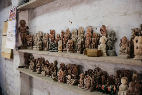 Mahabalipuram Tamil Nadu Indie Stycznia 2015 Sklep Sprzedający Słynne Ręcznie — Zdjęcie stockowe