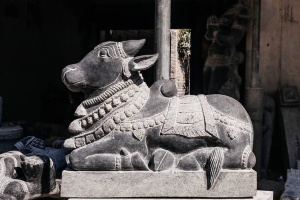 Mahabalipuram Tamil Nadu India January 2015 Nandi Holy Cow Transport — 图库照片