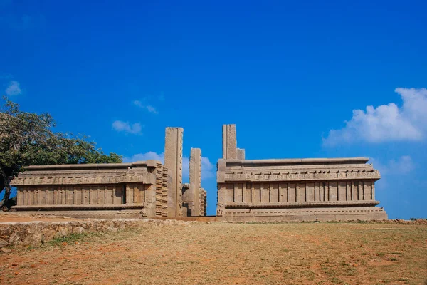 印度泰米尔纳德邦历史名城Mamallapuram的石寺 — 图库照片