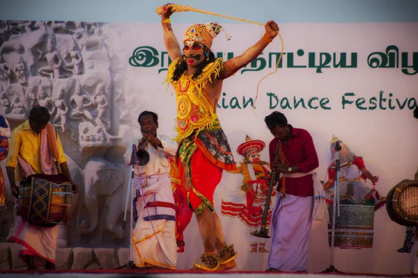 Mallapuram Tamill Nadu India 2013年1月22日インド ママラプラームにて伝統舞踊祭を開催 — ストック写真