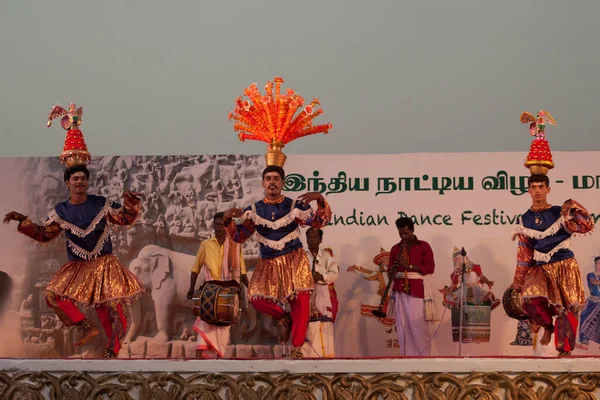 Mallapuram Tamill Nadu India 2013年1月22日インド ママラプラームにて伝統舞踊祭を開催 — ストック写真