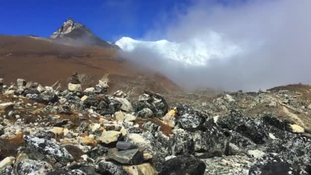 Paesaggio Con Lago Gokyo Con Incredibile Acqua Blu Nepal — Video Stock