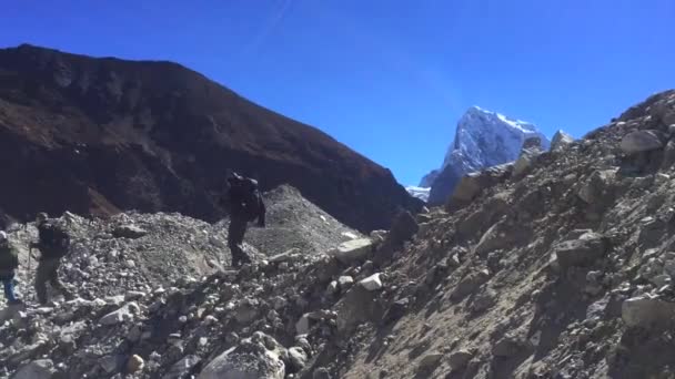Úžasné Hory Cestě Základně Everest Nepál — Stock video