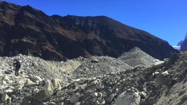 Vue Depuis Col Cho Sur Chemin Des Lacs Gokyo Jusqu — Video