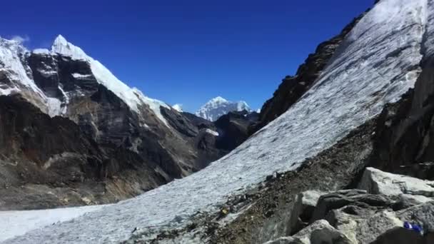 View Cho Pass Way Gokyo Lakes Everest Base Camp Nepal — Stock Video