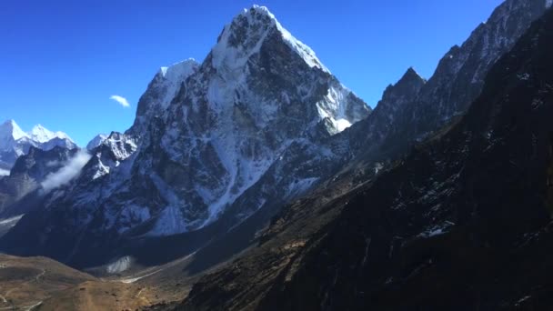 Csodálatos Hegyek Everest Bázis Felé Vezető Úton Nepál — Stock videók