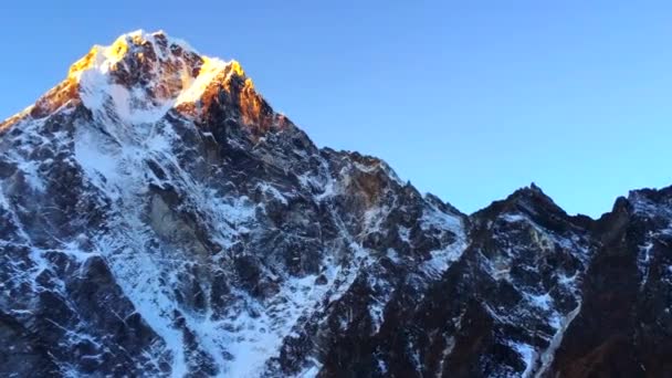 Καταπληκτικά Βουνά Στο Δρόμο Για Everest Base Camp Νεπάλ — Αρχείο Βίντεο