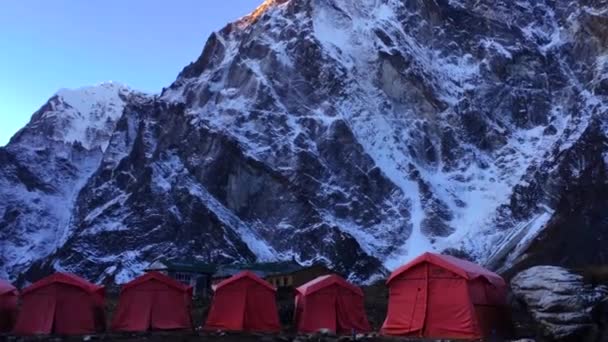 Increíbles Montañas Camino Campamento Base Del Everest Nepal — Vídeos de Stock