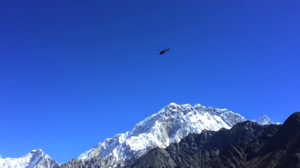 Csodálatos Hegyek Everest Bázis Felé Vezető Úton Nepál — Stock videók