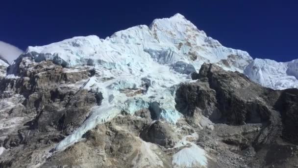 Удивительные Горы Пути Базовому Лагерю Everest Непал — стоковое видео