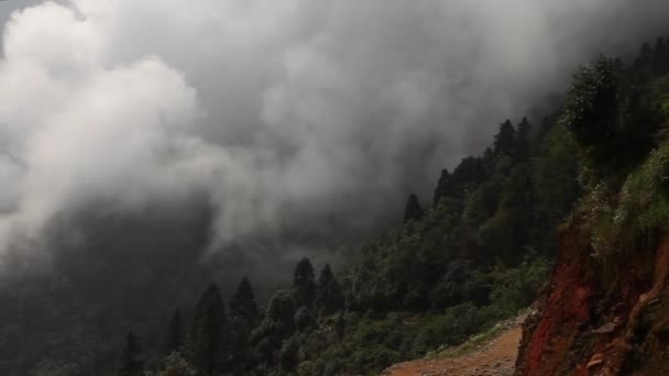 Montagne Himalayane Nepal Sulla Strada Campo Base Dell Everest — Video Stock