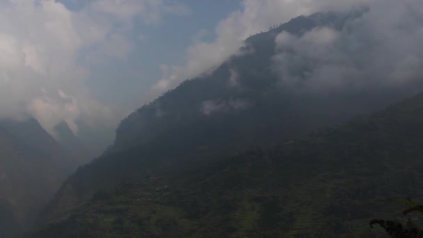 Montagne Himalayane Nepal Sulla Strada Campo Base Dell Everest — Video Stock