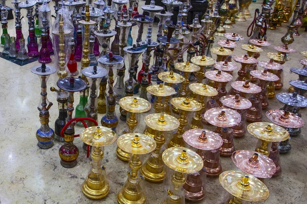 Arap Tarzı Hookahlar Mısır Popüler Hatıralarıdır Khan Khalili Markası — Stok fotoğraf