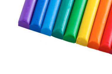 Yaratıcılığın renkli parlak plastikçesi