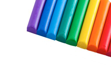 Yaratıcılığın renkli parlak plastikçesi