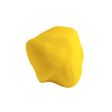 Yellow Plasticine ball isolated on the white background clipart